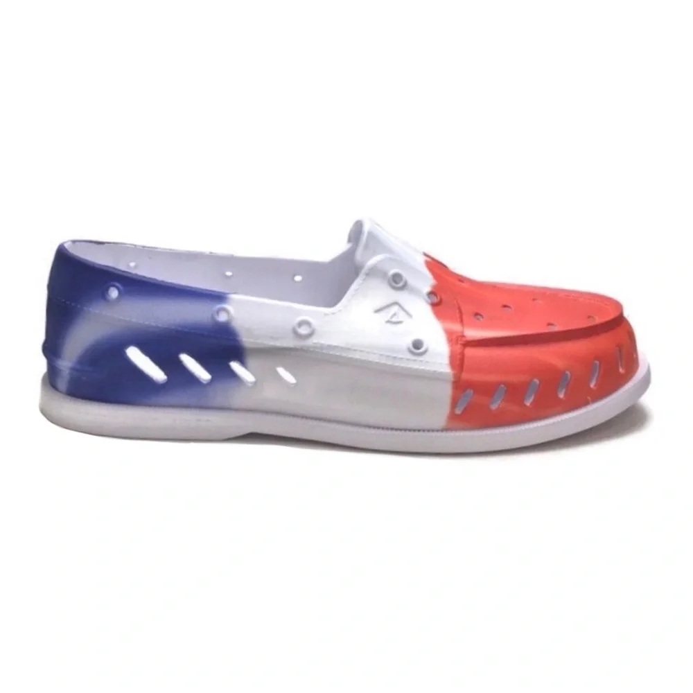 NWOB Sperry Popsicle Firecracker Americana A/O Float Slip-On Boat Shoes Size 13